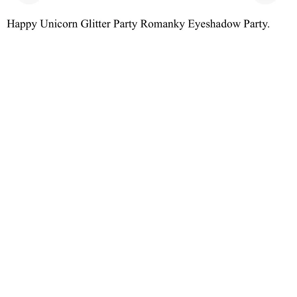 Happy Unicorn Glitter Party Romanky Eyeshadow Pallet 30 Different Colors